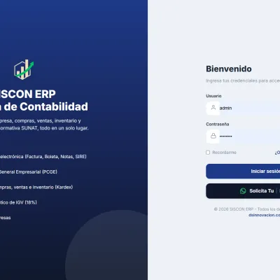 SISCON ERP Sistema de Contabilidad